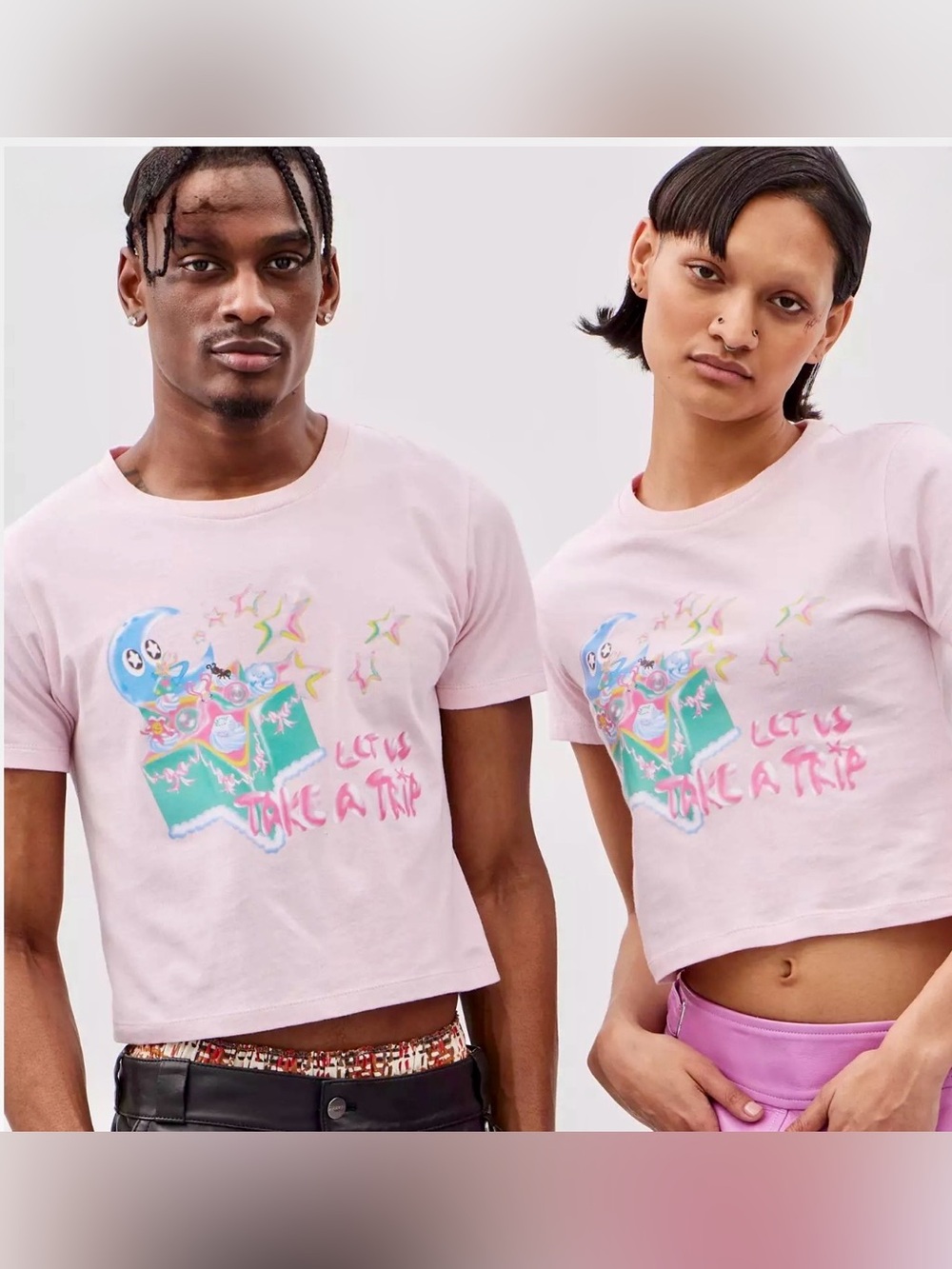 Coachtopia “Let Us Take a Trip” Pink Graphic Tee – Size XL – New With Tags